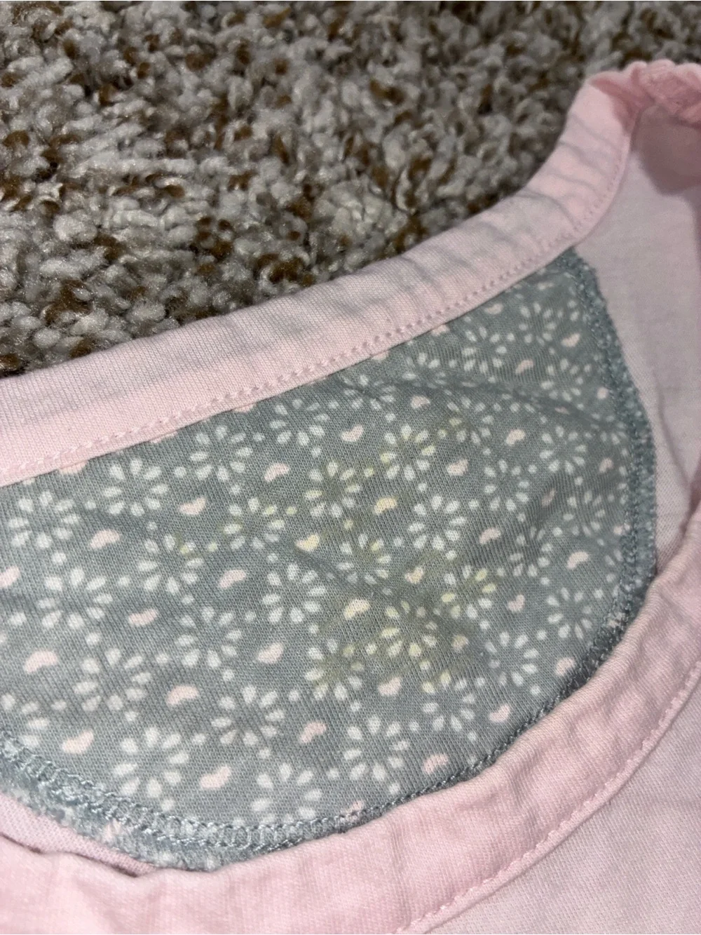 Croft & Barrow Pajama Set Medium Pink Butterfly Slate Blue Floral Heart Pants